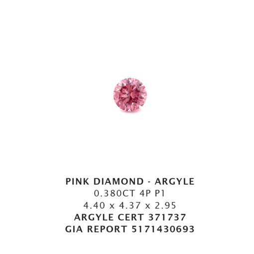 Pink Diamond - Argyle 362313 - 0.380CT 4P