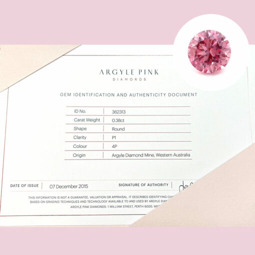 Pink Diamond - Argyle 362313 - 0.380CT 4P - Image 3