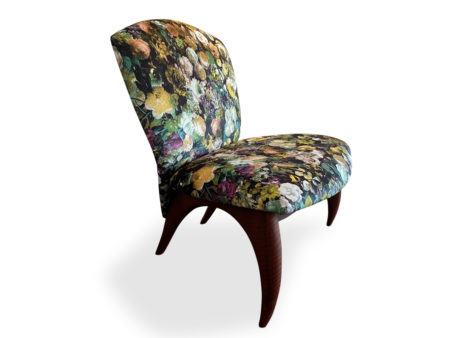 Cray Lounge Chair - Jarrah in Flowerbomb