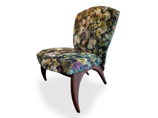 Cray Lounge Chair - Jarrah in Flowerbomb - Image 3