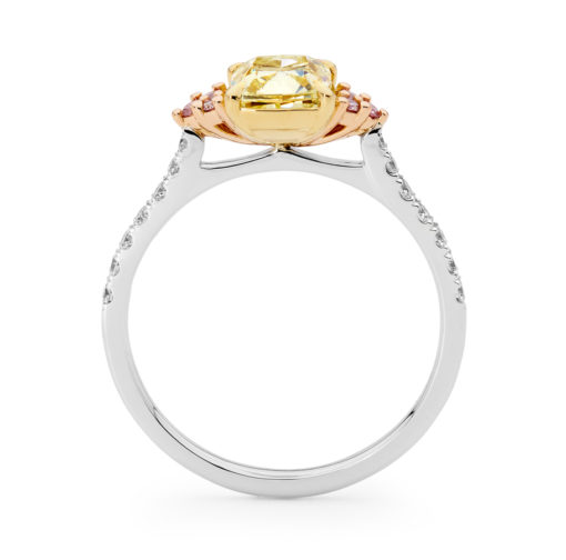 Desert Rose - Argyle Yellow & Pink Diamond Trilogy Ring - Image 3