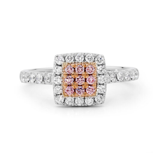 Desert Rose - Pink Diamond Cluster Ring - Image 2