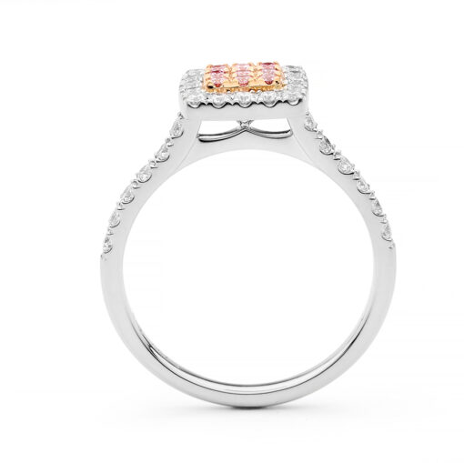 Desert Rose - Pink Diamond Cluster Ring - Image 3