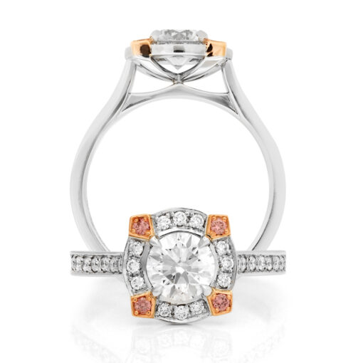 Desert Rose - Pink Diamond Accent Ring