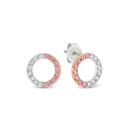 Desert Rose - Pink Diamond Circle Studs