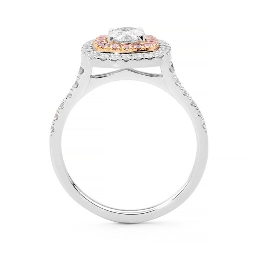 Desert Rose - Pink Diamond Double Halo Ring - Image 3