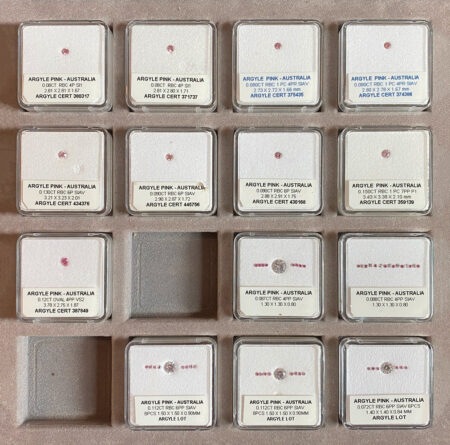 Argyle Origin Pink Diamonds - Tray 1