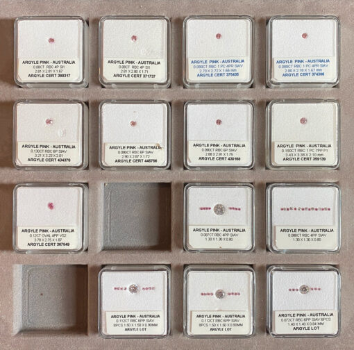 Argyle Origin Pink Diamonds - Tray 1