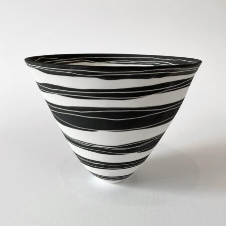 Viviana Maier - White Swirl Tall Bowl Medium