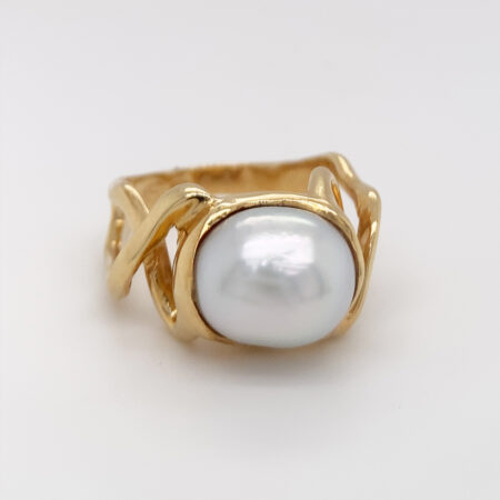 Bespoke Jewellery - Pearl And Gold Vine Ring