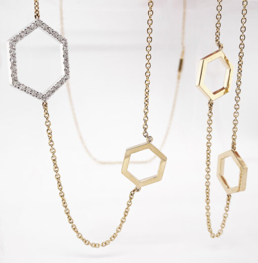 Bespoke Jewellery - Hex Diamond Necklace - Image 2