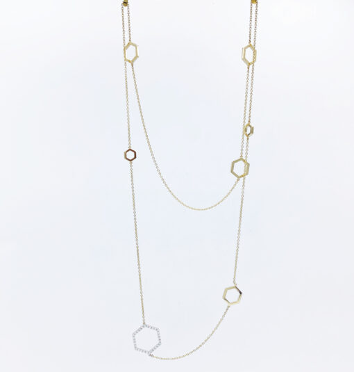 Bespoke Jewellery - Hex Diamond Necklace - Image 3