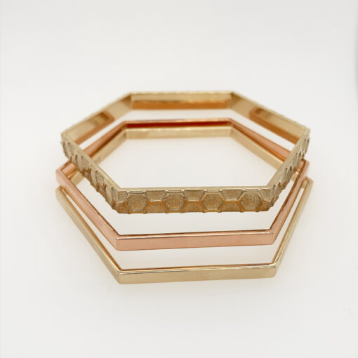 Bespoke Jewellery - Patterned Hex Bangle - Image 3