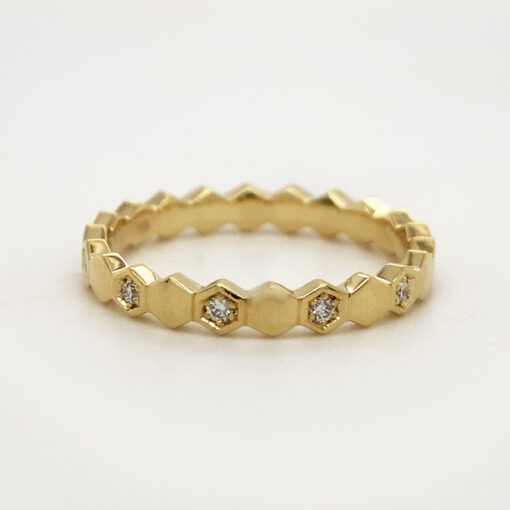 Bespoke Jewellery - Hex Diamond Gold Ring - Image 3