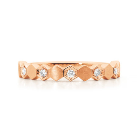 Bespoke Jewellery - Hex Diamond Rose Gold Ring