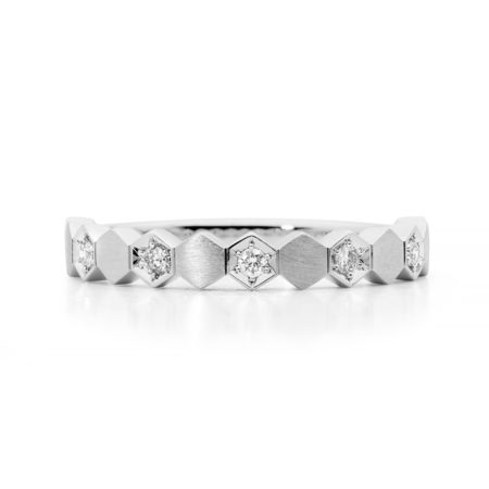 Bespoke Jewellery - Hex Diamond White Gold Ring