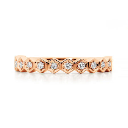 Bespoke Jewellery - Hex Diamond Rose Gold Ring