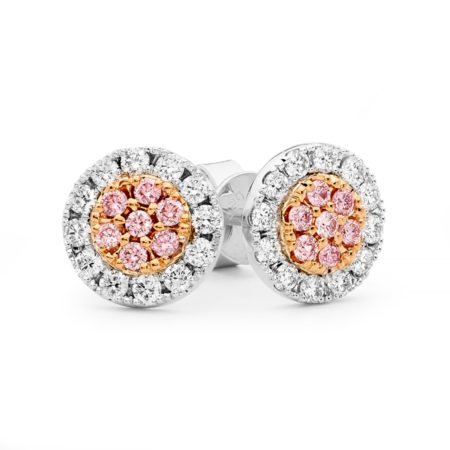 Desert Rose - Pink Diamond Button Studs