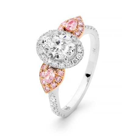 Desert Rose - Opulent Trilogy Pink Argyle Diamond Ring