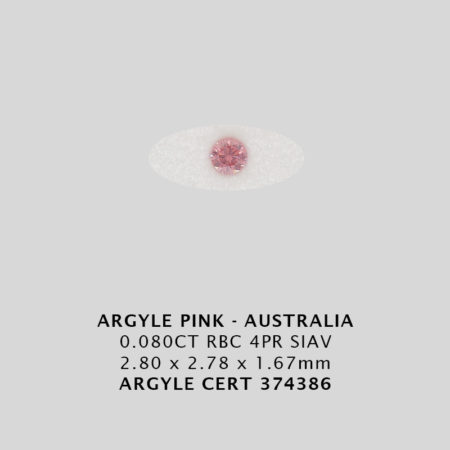 Pink Diamond - Argyle 374386 - 0.080CT 4PR