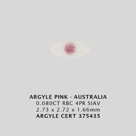 Pink Diamond - Argyle 375435 - 0.080CT 4PR