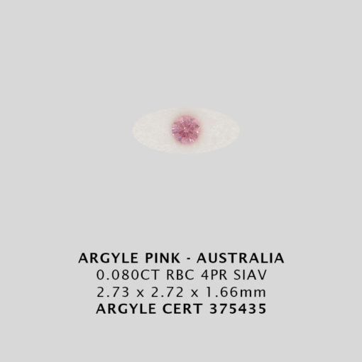 Pink Diamond - Argyle 375435 - 0.080CT 4PR