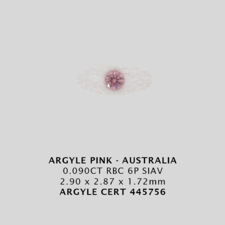Pink Diamond - Argyle 445756 - 0.090CT 6P
