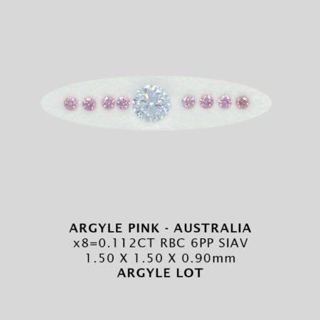 Pink Diamonds - Argyle x 8 = 0.112CT 6PP