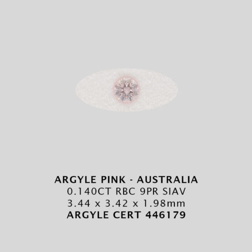 Pink Diamond - Argyle 446179 - 0.140CT 9PR