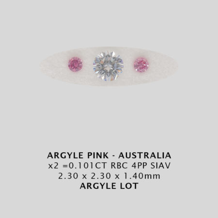 Pink Diamonds – Argyle x2= 0.101CT 4PP