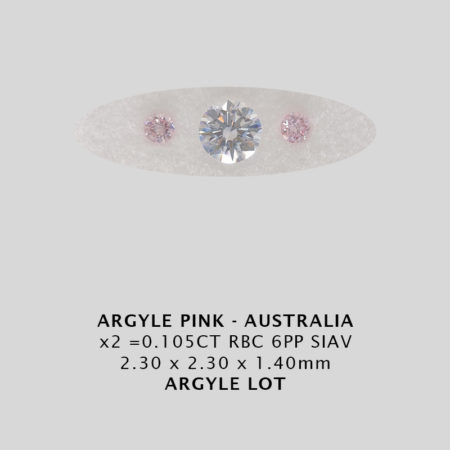 Pink Diamonds - Argyle x2 = 0.105CT 6PP