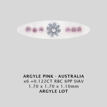 Pink Diamonds - Argyle x 6 = 0.122CT 6PP