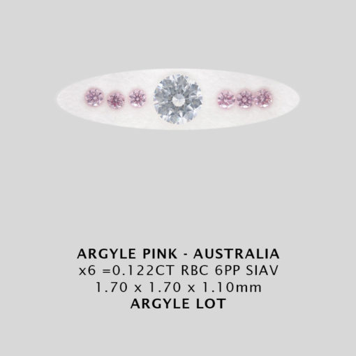 Pink Diamonds - Argyle x 6 = 0.122CT 6PP