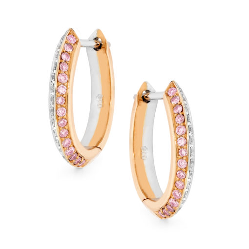 Desert Rose - Pink Diamond Huggies Earrings