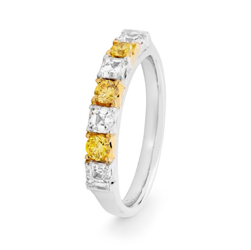 Desert Rose - Princess Assher Yellow Diamond Ring
