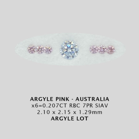 Pink Diamonds - Argyle x6 = 0.207CT 7PR