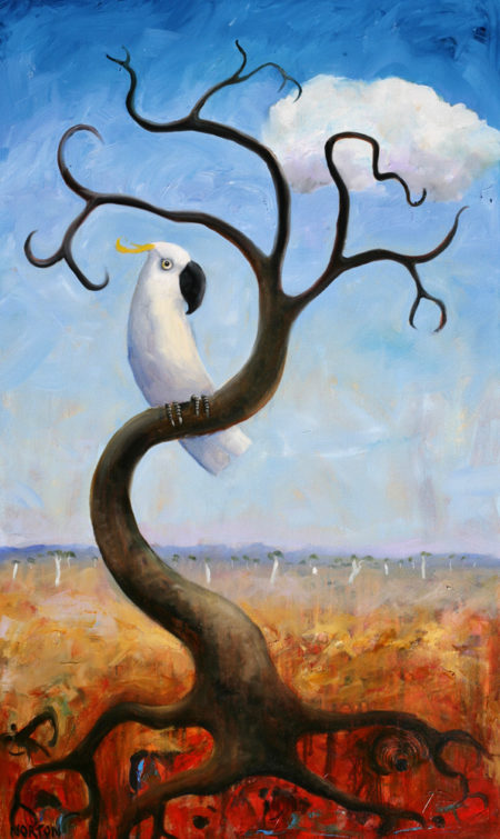 Helen Norton - Cockatoo On A Black Tree