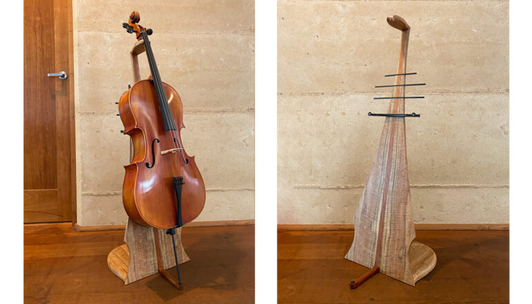 Designer Cello Stand wiith Music Holder – In The Making
