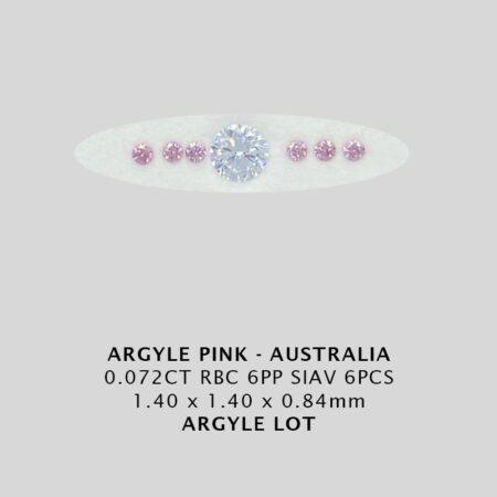 Pink Diamonds - Argyle x6 = 0.072CT 6PP
