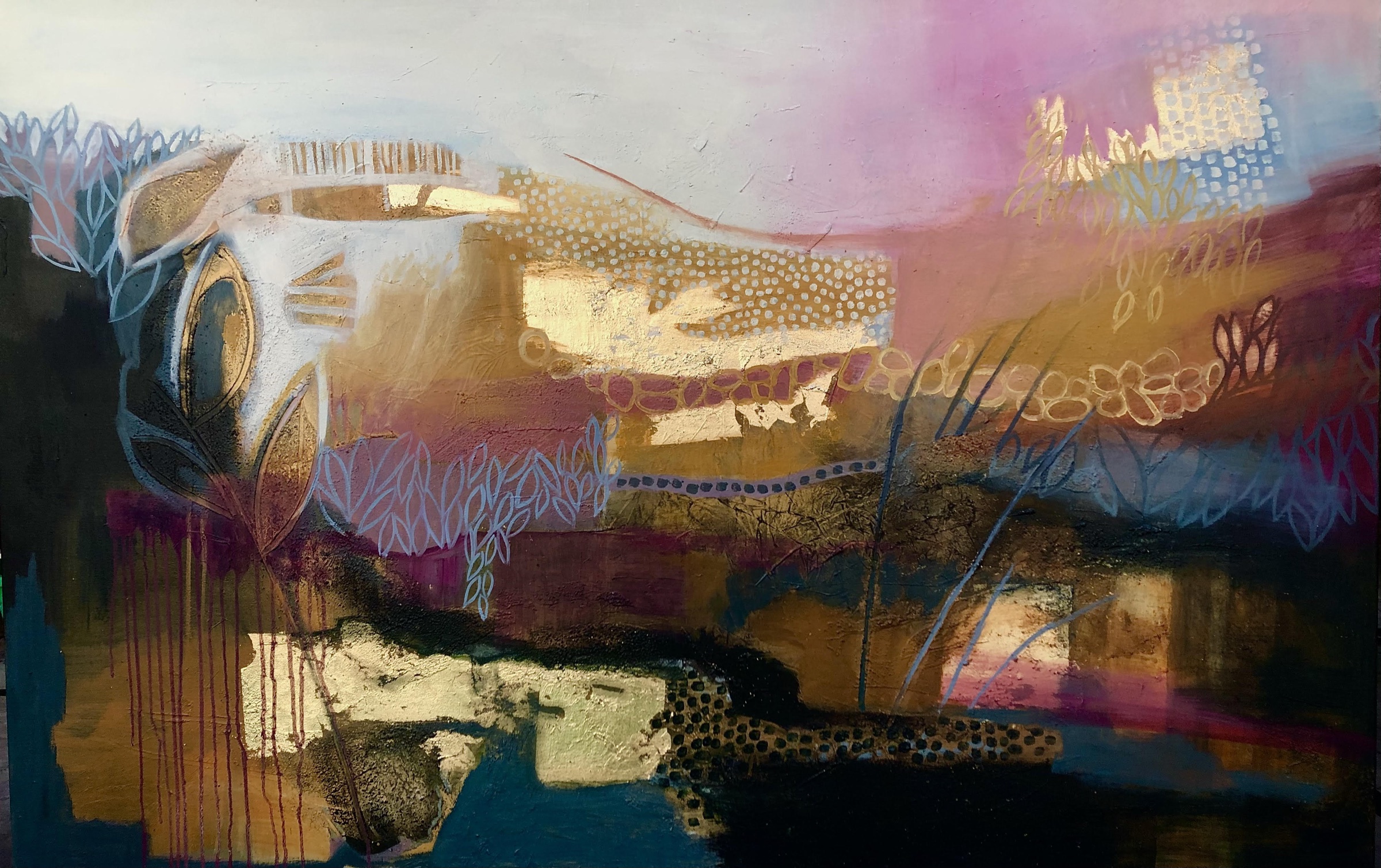Astrid Dahl – My Garden at Twilight painting