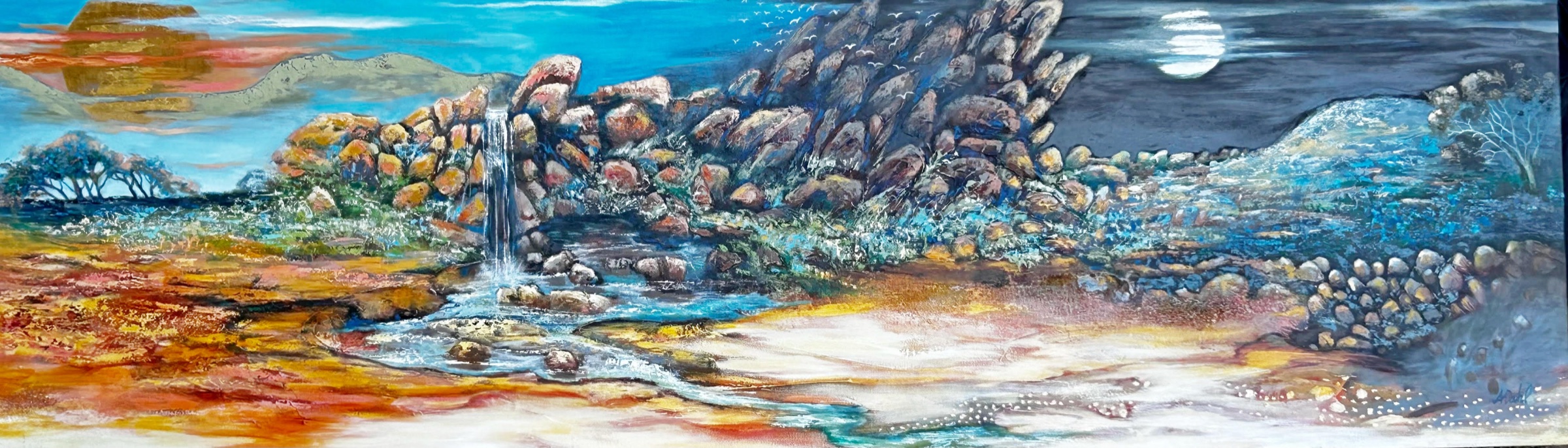 Astrid Dahl – Sunrise, Sunset – Swiftly Go the Days painting