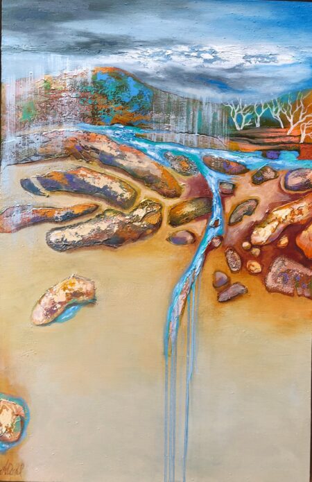 Astrid Dahl – The Rain on My Desert painting