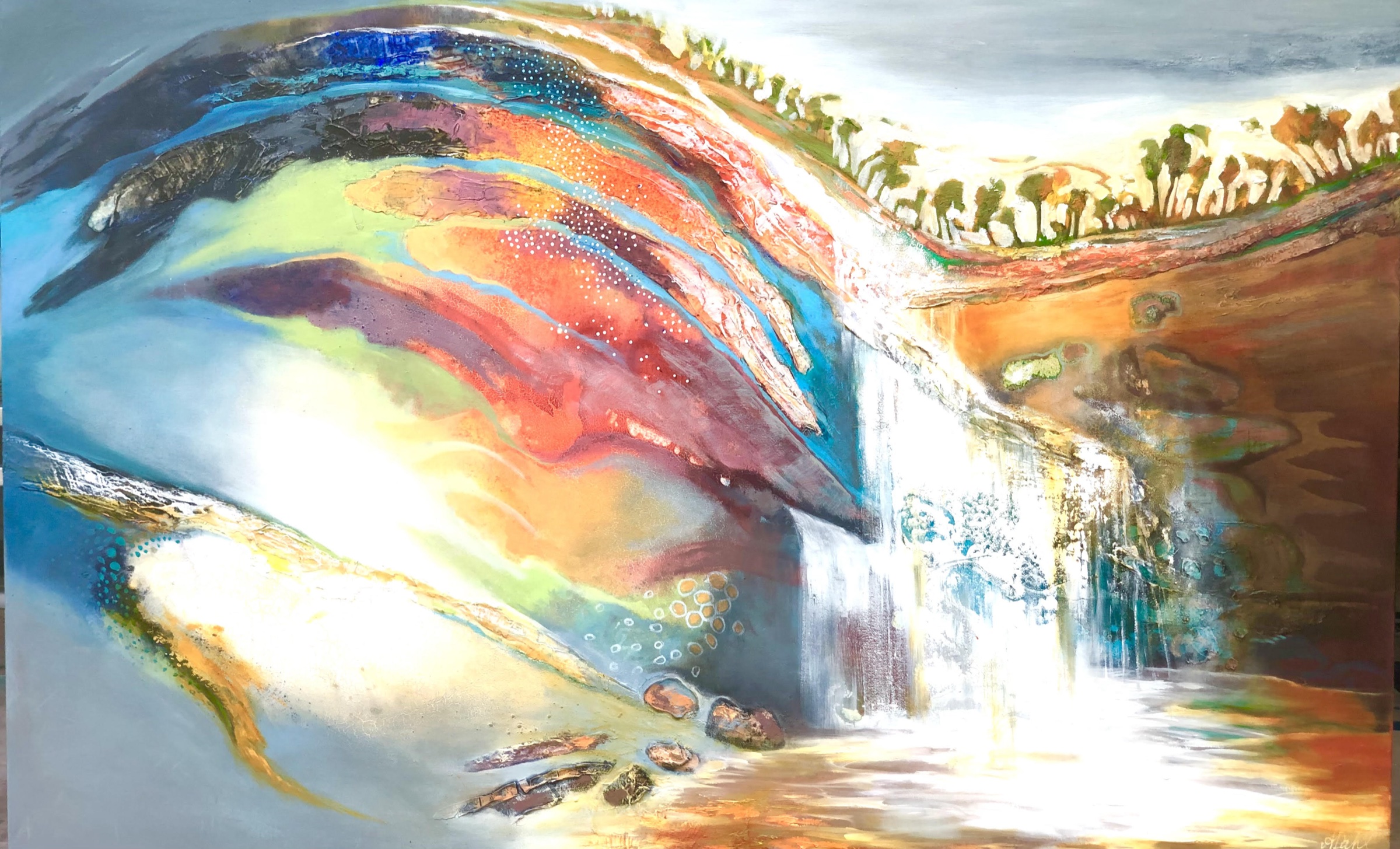 Astrid Dahl – Water on a Desert Floor painting
